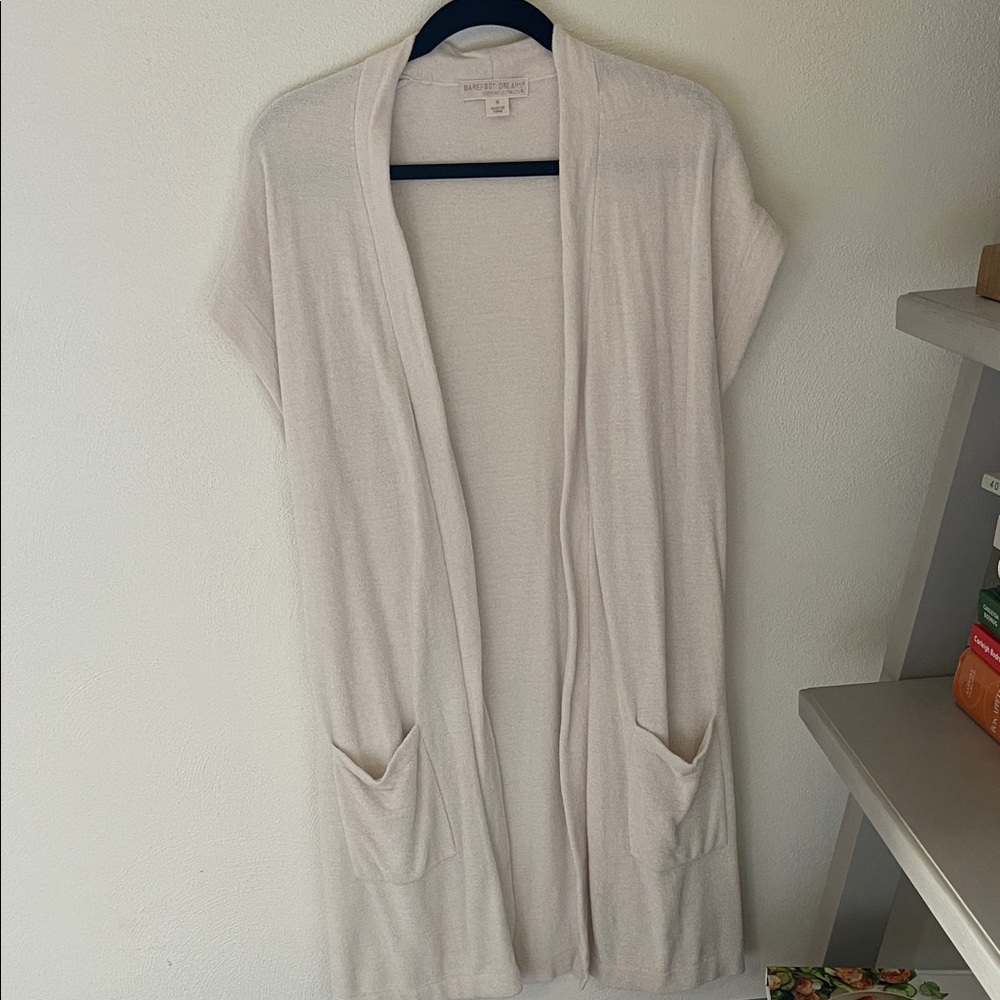 Barefoot Dreams Cozychic Ultralite Open Front Cardigan with Pockets